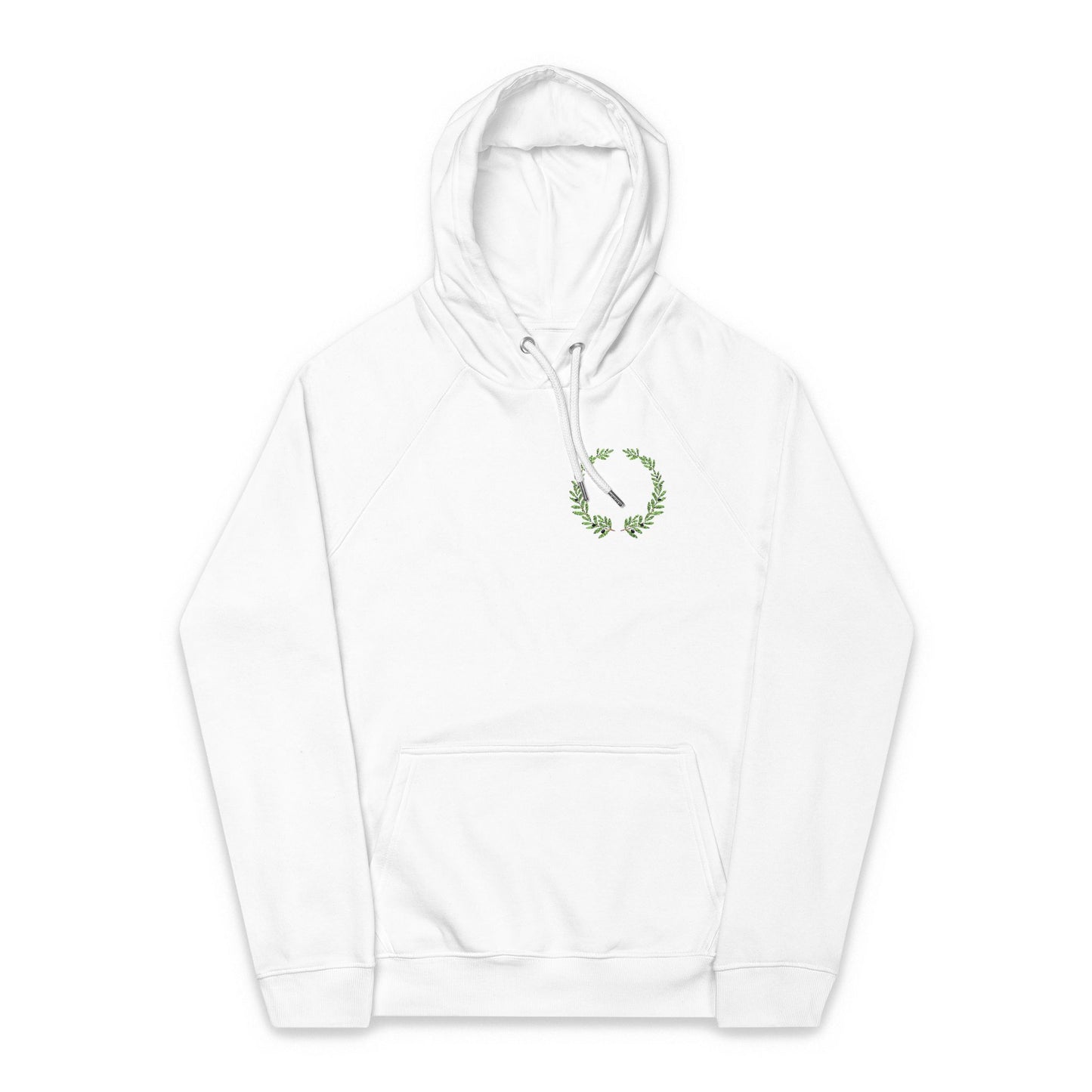 Eco Raglan Hoodie -Wreath Embroidery