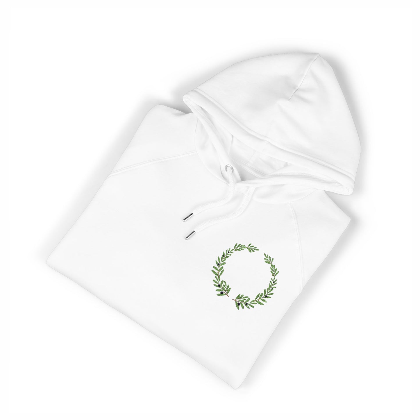 Eco Raglan Hoodie -Wreath Embroidery